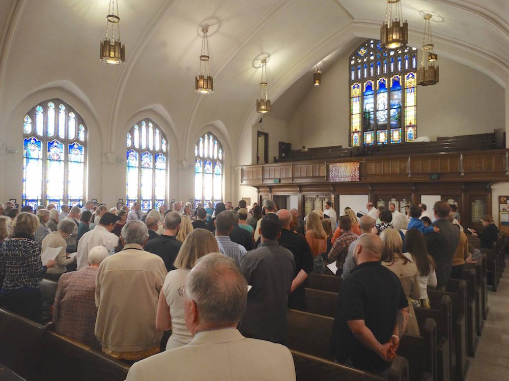 Easter service begins