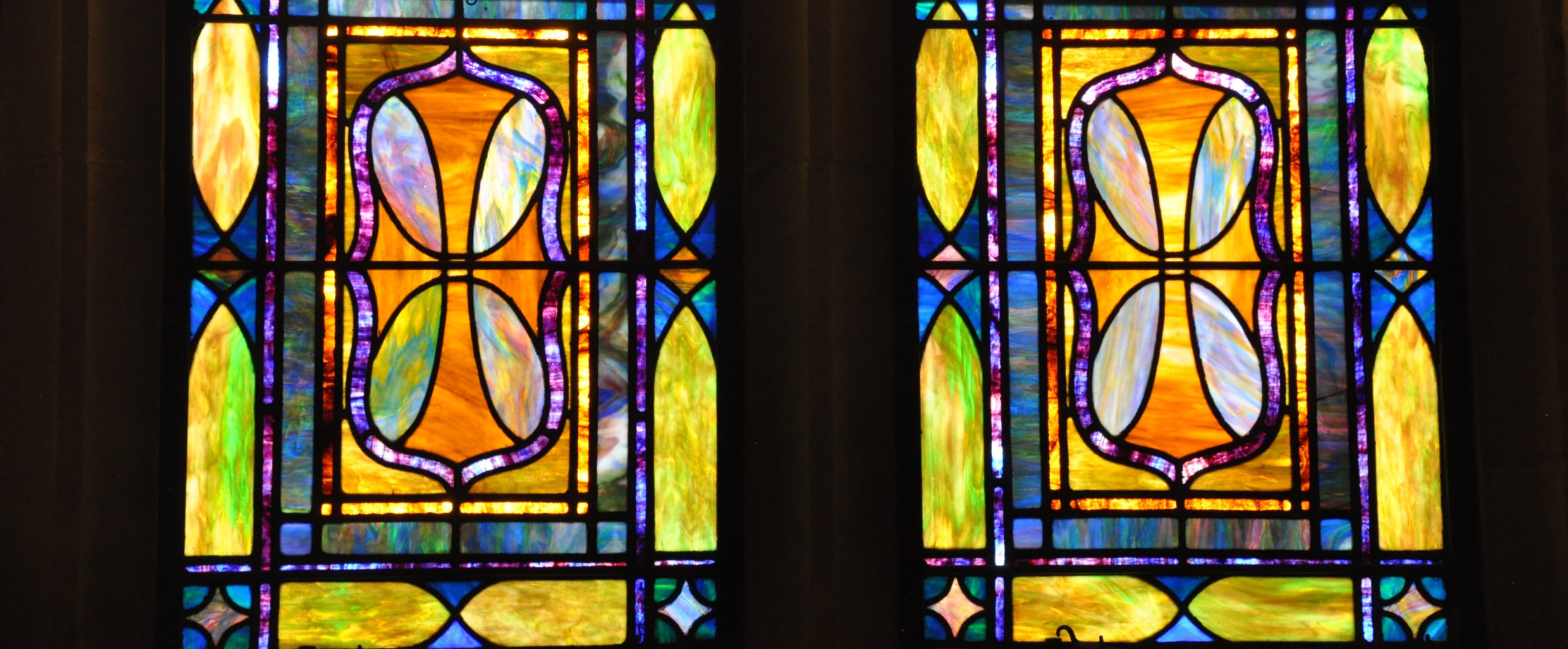stained glass window at a Lutheran Church in Denver